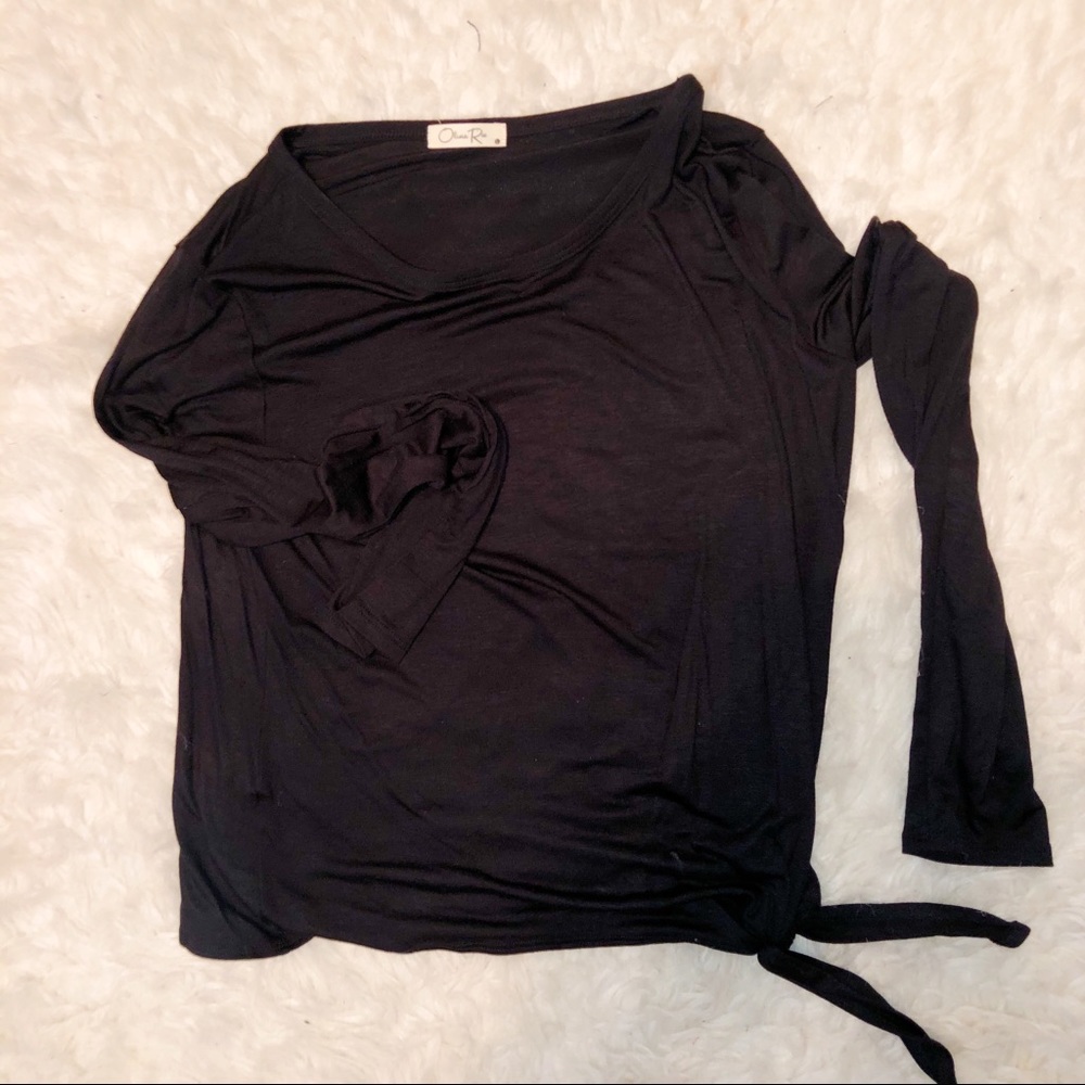 Black Tie Bottom Shirt